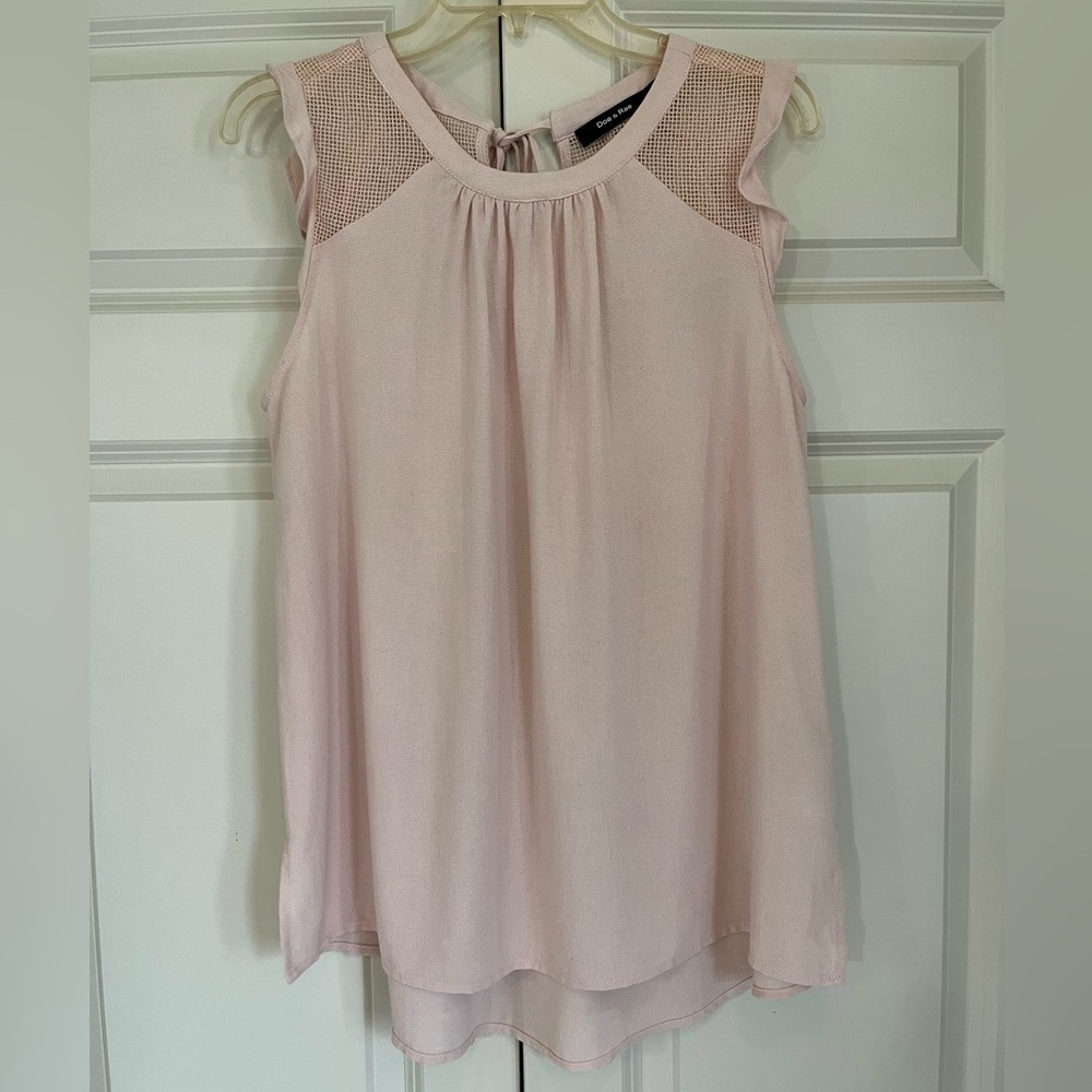 Doe & Rae Mesh Accent Sleeveless Top Size Medium